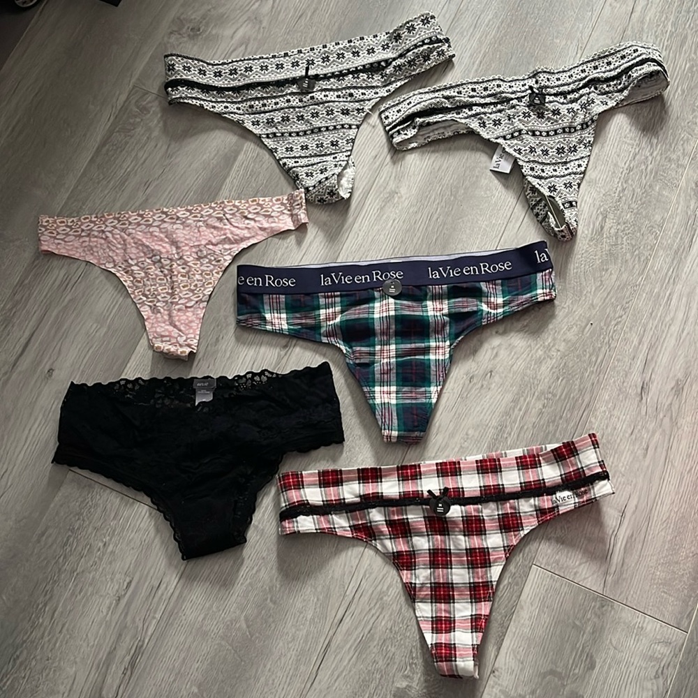 6 pair of thong underwear new size medium